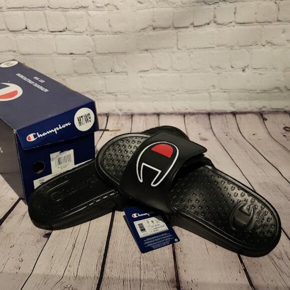 Champion Slides - Black - M7 W9 - Picture 2 of 2